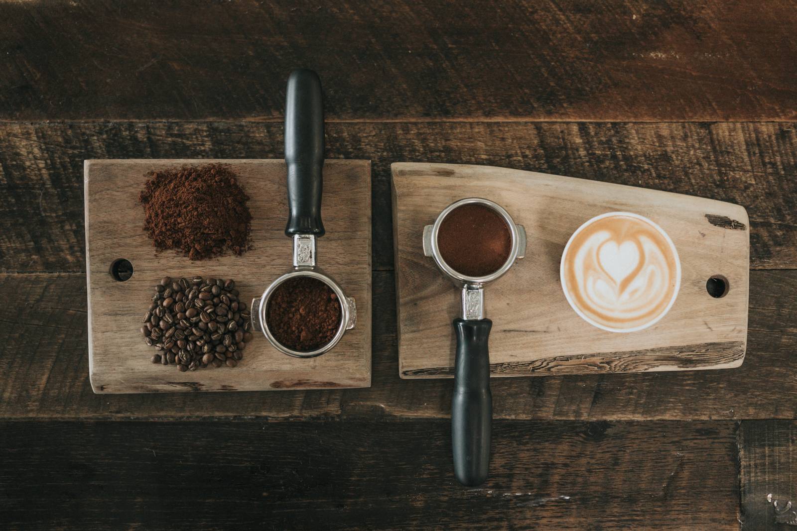 Barista with coffee background